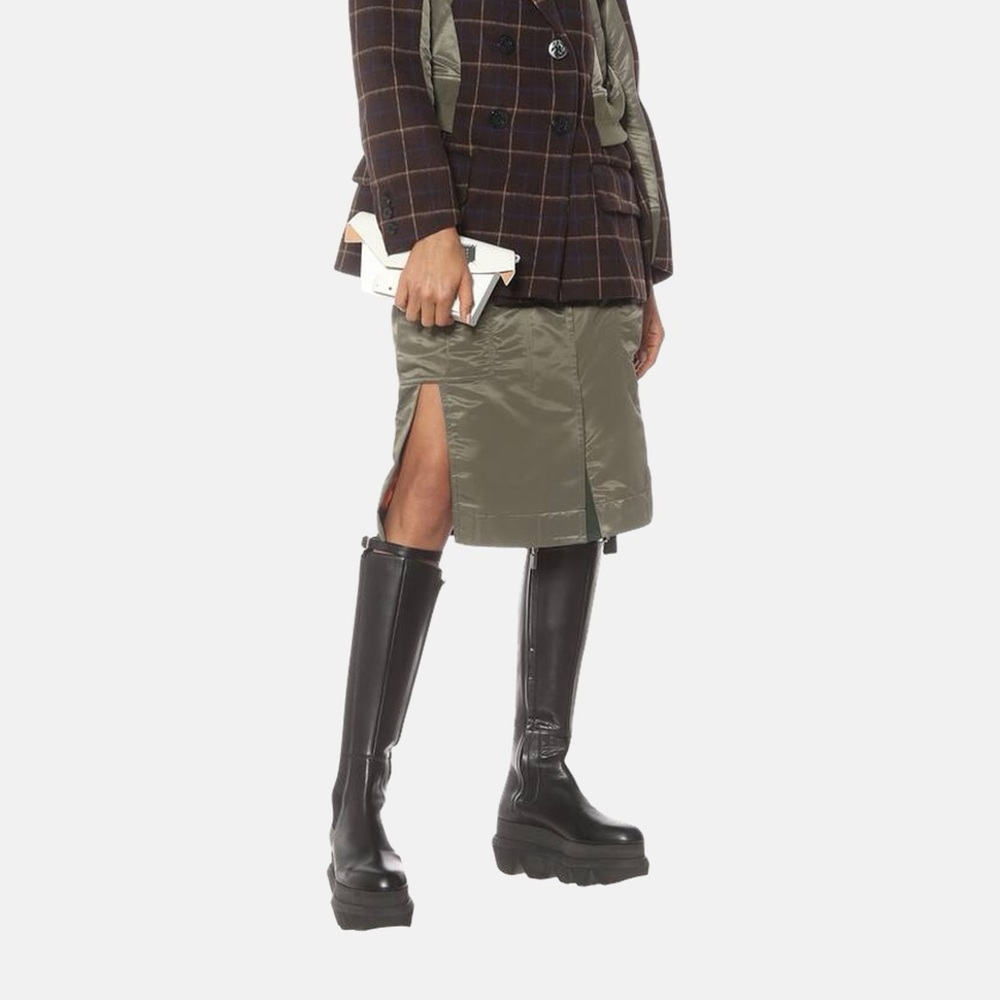 Sacai Black Rare Platform Knee High Boots Sz 39